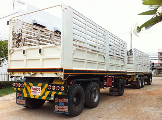 ขายรถพ่วง DECA 360 ดัมพ์กระบะเหล็ก ลูกพ่วง3เพลายาว7เมตร เครื่องเดิม เกียร์เดิม