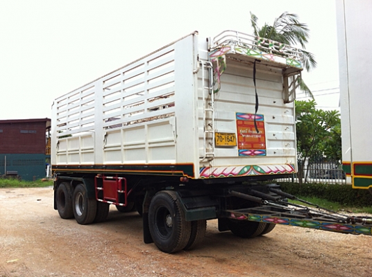 ขายรถพ่วง DECA 360 ดัมพ์กระบะเหล็ก ลูกพ่วง3เพลายาว7เมตร เครื่องเดิม เกียร์เดิม