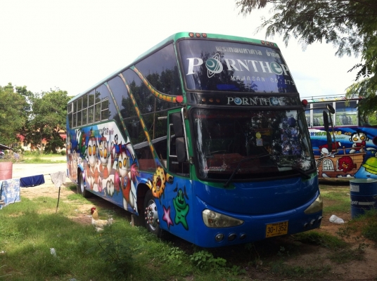 ขายด่วนรถบัส เครื่องมิตซู 6D22 ท้องเรือกล้วย