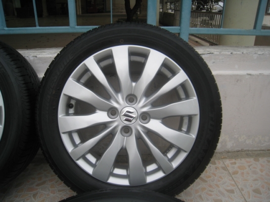 ขายล้อแม็ก Suzuki swift ถอดรถป้ายแดง 16"x6" et45 4 รู 100(toyota,mazda,ford ใส่ได้เลยครับ) + ยาง สัปดาห์ที่9 ปี13