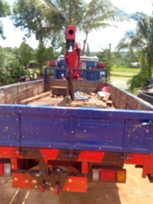 Toyota Dyna BU87 เครื่องอีซูซุ 110 แรง 4BE1 พร้อมเครนสี่เหลี่ยม 2 ตัน 2 ปลอก 3 ชัก