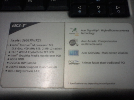 โน๊ตบุ๊คacer aspire3600 โน๊ตบุ๊คacer aspire3600