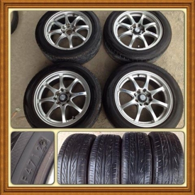 ล้อแม็กซ์ Lenso Street Race ขอบ15. 4รู100/114 + ยางปลายปี12 ราคา 10,900 บาท