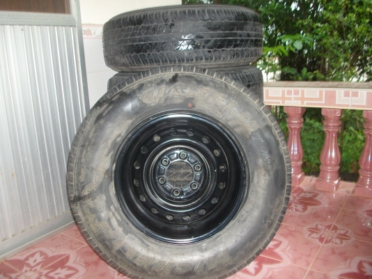เพิ่มยาง BF Mud 4เส้น ขายกะทะเหล็ก 6รู 16X7 off -50 พร้อมยาง 265/70R16(3เส้น)255/70R16(2เส้น)