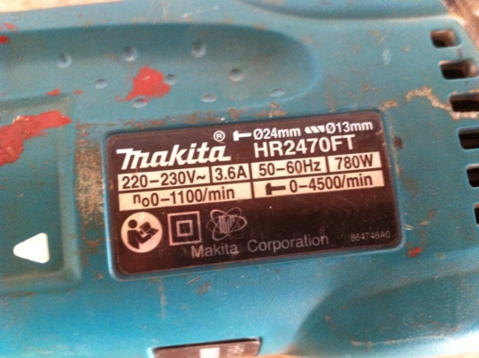 สว่านโรตารี่3ระบบ MAKITA รุ่น HR2470F สภาพใหม่ ราคาถูกๆ สว่านโรตารี่3ระบบ MAKITA รุ่น HR2470F สภาพใหม่ ราคาถูกๆ