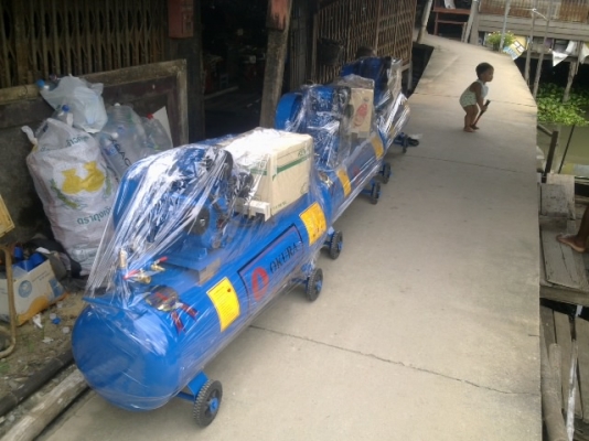ขายปั๊มลมOKURA 2เเรง 3สูบ(ของใหม่ไม่มีมอเตอร์)ขนาด 165 ลิตรราคาถูกมากๆ