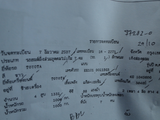 ขายโตโยต้าสามห่วง รถอำมตะ เครื่อง 1300 cc 85000 บาท ขายโตโยต้าสามห่วง รถอำมตะ เครื่อง 1300 cc 85000 บาท