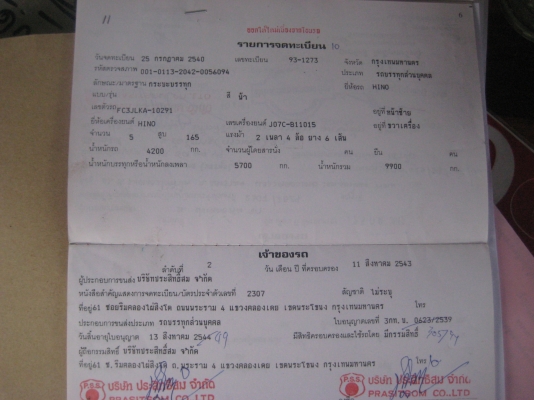 ขายรถบรรทุก 6 ล้อ Hino Fc 3J หมายเลขทะเบียน 93-1273 ขายรถบรรทุก 6 ล้อ Hino Fc 3J หมายเลขทะเบียน 93-1273