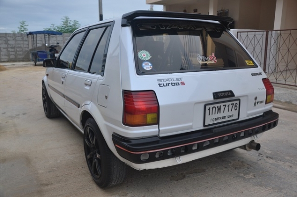 ขาย TOYOTA STARLET 1300 GT 4E-TURBO ดิส 4 ล้อ MAX15 แห้งๆ แรงๆ สีสวยพร้อมใช้งาน