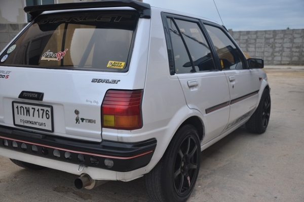 ขาย TOYOTA STARLET 1300 GT 4E-TURBO ดิส 4 ล้อ MAX15 แห้งๆ แรงๆ สีสวยพร้อมใช้งาน