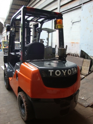 ขายรถโฟล์คลิฟท์ TOYOTA 8FD30 (รุ่นใหม่ล่าสุด สภาพ 90\% รถนอกนำเข้า 5,000 ชม.แท้) เครื่องยนต์ดีเซล เกียร์ธรรมดา เสาสูง 3 เมตร ยางตัน ขายรถโฟล์คลิฟท์ TOYOTA 8FD30 (รุ่นใหม่ล่าสุด สภาพ 90\% รถนอกนำเข้า 5,000 ชม.แท้) เครื่องยนต์ดีเซล เกียร์ธรรมดา เสาสูง 3 เมตร ยางตัน