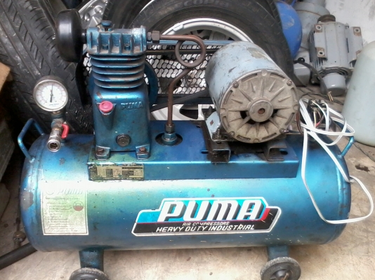 ขายปั้มลม 36 ลิตร1/4แรง Pumaพร้อมมอเตอร์ ใช้งานปกติ
