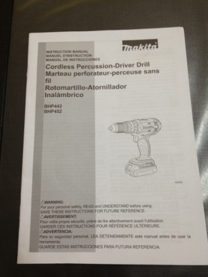 สว่านกระแทกไร้สาย Makita BHP452 18V ปรับความเร็วได้2ระดับ แรงบิด16ระดับ