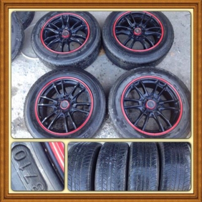 ขายแม็กมือ2 Lenso Project D ขอบ15 4 รู100/114 +ยาง. ราคา 6,900บาทถูก