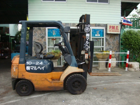 ขายรถโฟล์คลิฟท์  TOYOTA  7FG15  (รถนำเข้า  พร้อมใช้งาน)  เครื่องยนต์เบนซิน  เกียร์ออโตเมติค  เสาสูง  3  เมตร