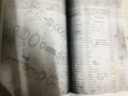 รับสั่งหนังสือ พาร์ทคู่มือซ่อมรถ แบคโฮทุกรุ่น