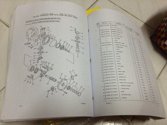 รับสั่งหนังสือ พาร์ทคู่มือซ่อมรถ แบคโฮทุกรุ่น