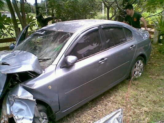 ขายซากมาเอาไปราคาถูกๆๆๆๆๆ Proton Persona ngv ปี 2009 เกียร์ออโต้ 1.6 สีเทา ตัวท็อป