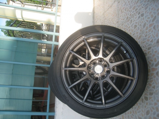 ขายล้อแม็ก enkei tunning sc22 17"x7" 4/100,114 et40+ยาง(081-3747940)