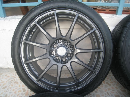 ขายล้อแม็ก enkei tunning sc22 17"x7" 4/100,114 et40+ยาง(081-3747940)