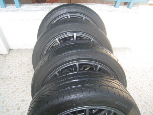ขายล้อแม็ก enkei tunning sc22 17"x7" 4/100,114 et40+ยาง(081-3747940)