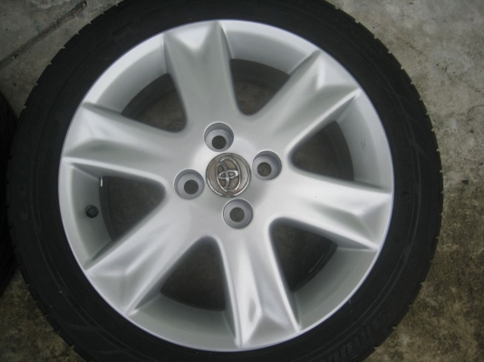 ขายล้อแม็กเดิม toyota yaris 16"x6" 4/100 et51 +ยางปี11 (081-3747940)