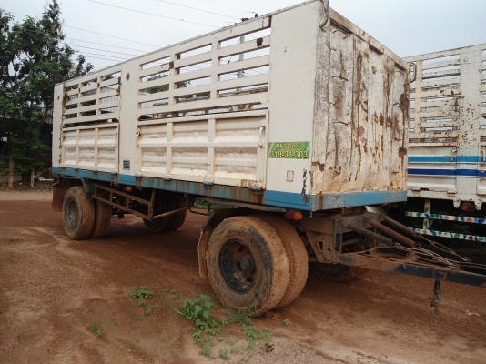 ขายด่วนลูกพ่วงไม่ดั้มสองเพลา พนัสสภาพพร้อมใช้เลย มีสัญญาซื้อขายราคาถูกรีบจอง 0843923995 0811838154