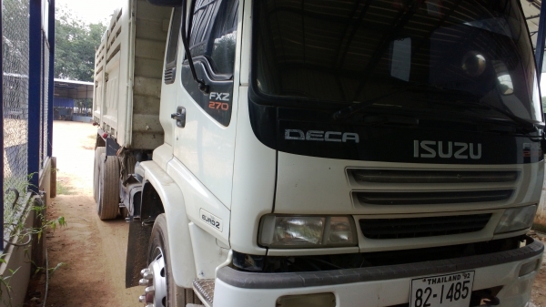 ชายดาวน์...ISUZUยูโร2 FXZ23 270แรง ดั้ม รถบรรทุกน้ำยางสด...