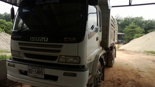ชายดาวน์...ISUZUยูโร2 FXZ23 270แรง ดั้ม รถบรรทุกน้ำยางสด...