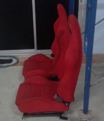 ขายด่วนเบาะซิ่งRED BRIDE 1 คู่พร้อมรางสภาพงามไม่ขาดใส่ได้กับทกรุ่น(พร้อมจัดส่ง)