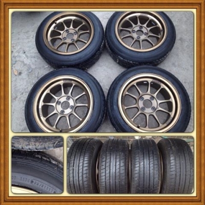 ขายล้อ Ray RF1(Kspeed) ขอบ15 กว้าง8 ออฟ 25 +ยางปี10กับ11 ดอกเยอะ 12,500 B