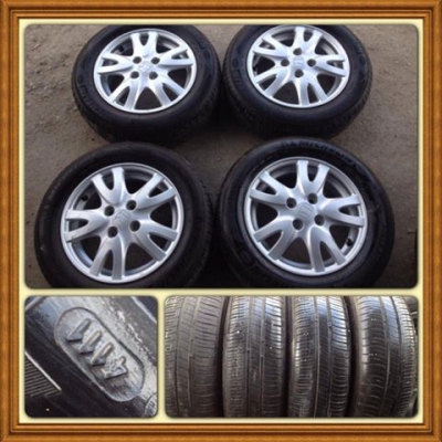 ขายแม็กเดิมขอบ14 Honda Brio + ยางปี11 ราคา 4,900 บ.