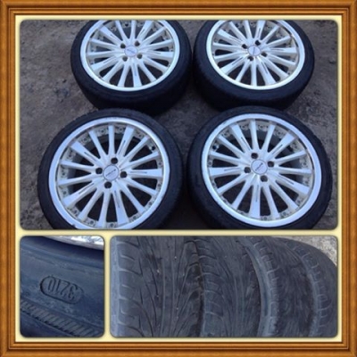 ขายแม็กขอบ17 VIP COUPE 4รู100 + ยาง ราคา7,700 บาท