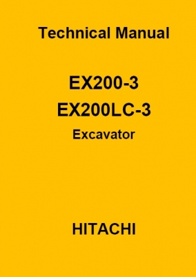 คู่มือการซ่อม (Shop Manual) รถขุด HITACHI EX200-3,EX200LC-3 อธิบายภาษาอังกฤษ