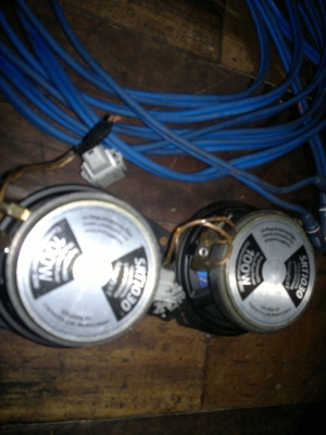 ขายสายสัญญาณRCAเครื่องเสียงในรถยนต์ของALPINEกับลำโพง4นิ้ว