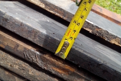 ไม้ตะเคียนทองหน้า 6  หนา 2 ซ.ม