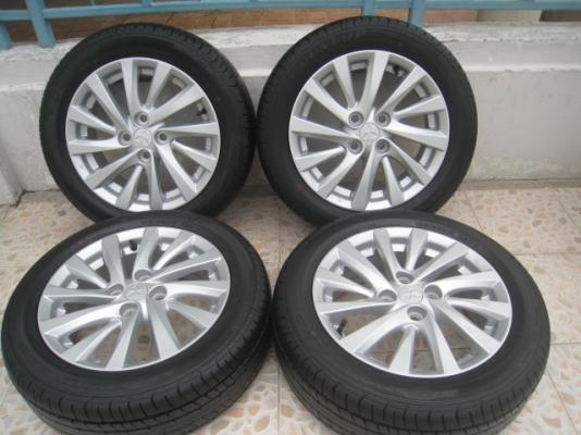 ขายล้อแม็ก Mitsubishi attrage ป้ายแดง 15"x5.5" et38 4รู100 + ยางปี 2313 Toyota,suzuki,mazda ก็ใส่ได้ครับ  (081-3747940)