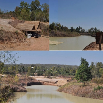 ขายที่ดินเปล่า มีสระน้ำในตัว เรือนแพกลางน้ำ เนื้อที่ 12 ไร่