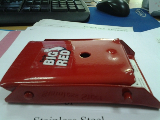 SEFTY WHEEL CHOCKS Model no TD3553 bigred อุปกรณ์ หนุนล้อพับเก็บได้  กันรถ ถไหลขณะซ่อมหรือจอด ที่ควรมีติดรถไว้