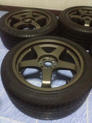 ขายล้อNismo Gt4 Rota ขอบ17 4/100 พร้อมยาง ถูกๆ 11500.-