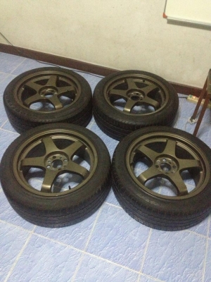ขายล้อNismo Gt4 Rota ขอบ17 4/100 พร้อมยาง ถูกๆ 11500.-