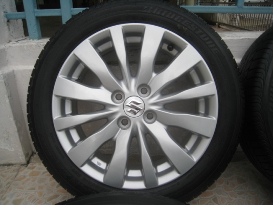 ขายล้อแม็ก Suzuki swift ถอดรถป้ายแดง 16"x6" et45 4 รู 100(toyota,mazda,ford ใส่ได้เลยครับ) + ยาง สัปดาห์ที่9 ปี13