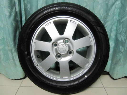 ขายล้อแม็ก Mitsubishi Mirage พร้อมยางป้ายแดงปี 13 ขอบ 14 สภาพใหม่ๆ