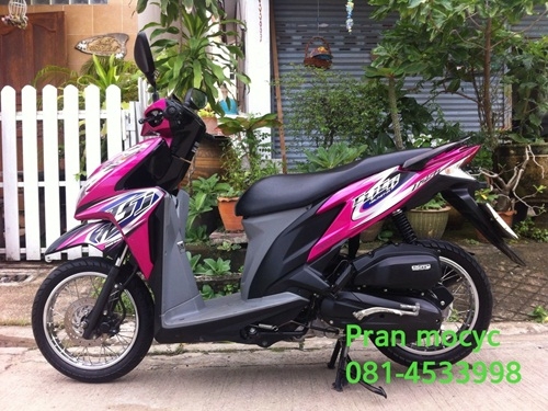 ขายhonda click สีชมพูดำ ปี2012