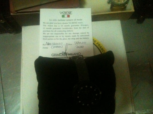 นาฬิกาอิตาลี Vabene ทุกเรือนมีใบรับรอง และกระเป๋าหนัง