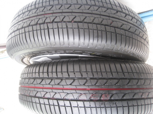 ขายกะทะล้อ Suzuki 4รู100+ ฝาครอบ + ยางป้ายแดง 175/65r15 ปี1813  (081-3747940)