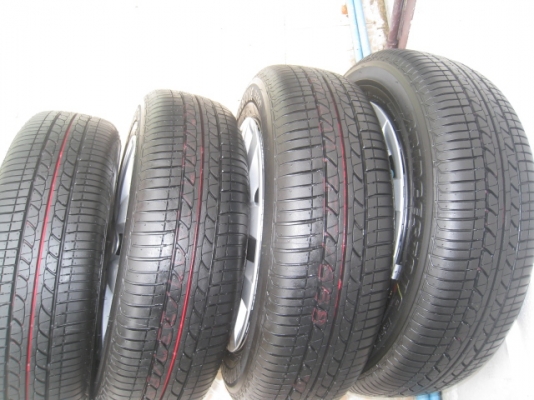 ขายกะทะล้อ Suzuki 4รู100+ ฝาครอบ + ยางป้ายแดง 175/65r15 ปี1813  (081-3747940)