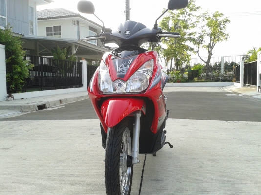 Suzuki Skydrive  2012 รุ่นล่าสุด 125cc  สีแดงดำ วิ่ง 3000 โล