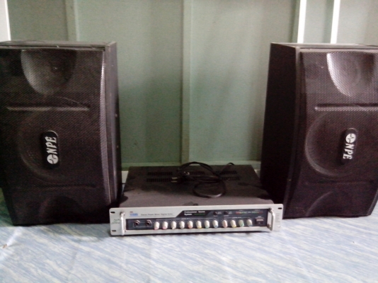 Amplifier Mixer ไว้ร้องkaraokeที่บ้านพร้อมลำโพง