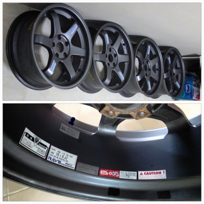 ขายล้อ TE-37 ขอบ 18x8 ET38 5/114.3 สีเทากัล งานเหมือนแท้ สภาพหล่อมากครับ